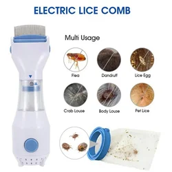 Multifunctional Physical Electric Anti-lice Comb Pet Puppy Dog Cat Head Flea Removal Killer Small Power Comb Pet Cleaning Tool