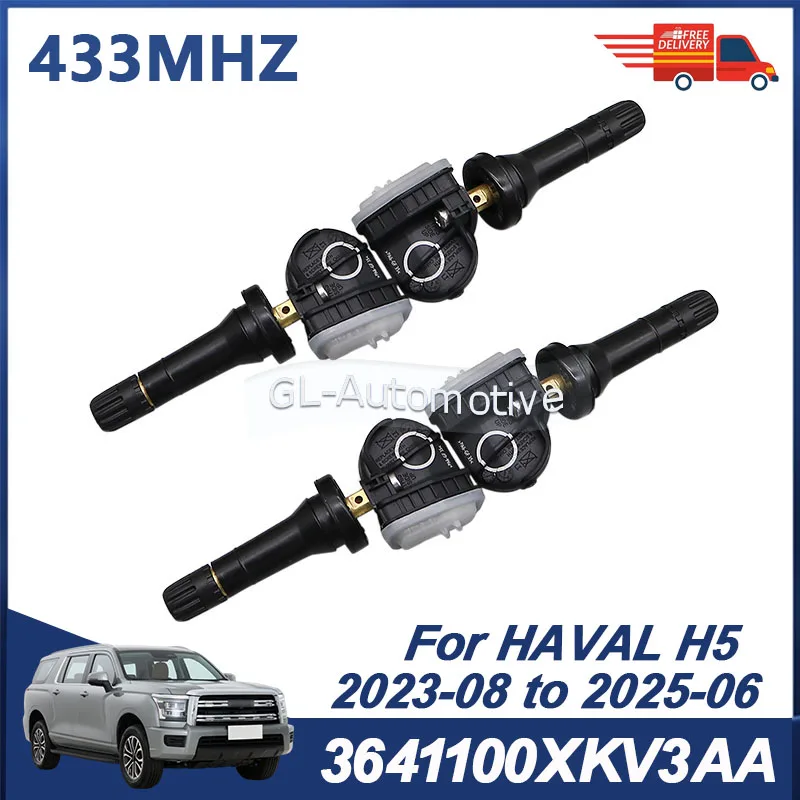 1/4PCS 3641100XKV3AA Reifendruck Sensor TPMS Sensor Für HAVAL H5 2023-2025 H6 H9 H7 433MHZ