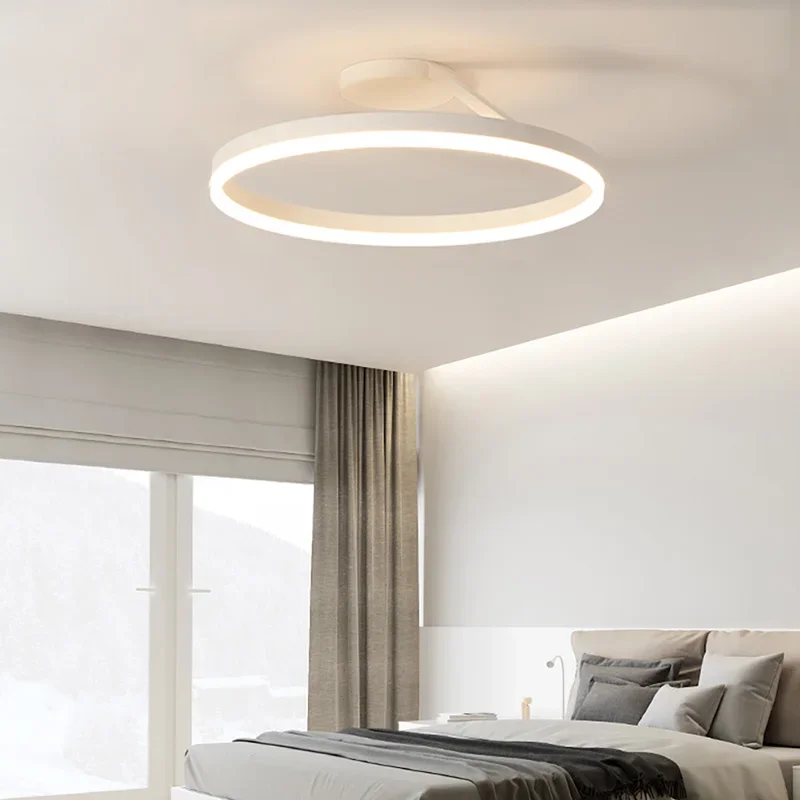 

Modern Minimalist Ring Led Ceiling Chandelier Dimmable for Dining Living Room Center Table Bedroom Lusters Luminaires Decor Lamp