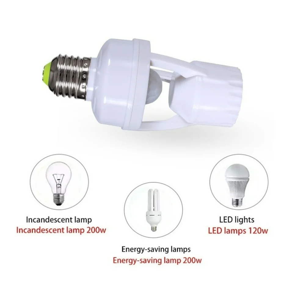 TxxCvv الذكية ضوء لمبة Switch110V-240V PIR التعريفي الأشعة تحت الحمراء استشعار الحركة E27 LED مصباح قاعدة حامل المقبس محول محول