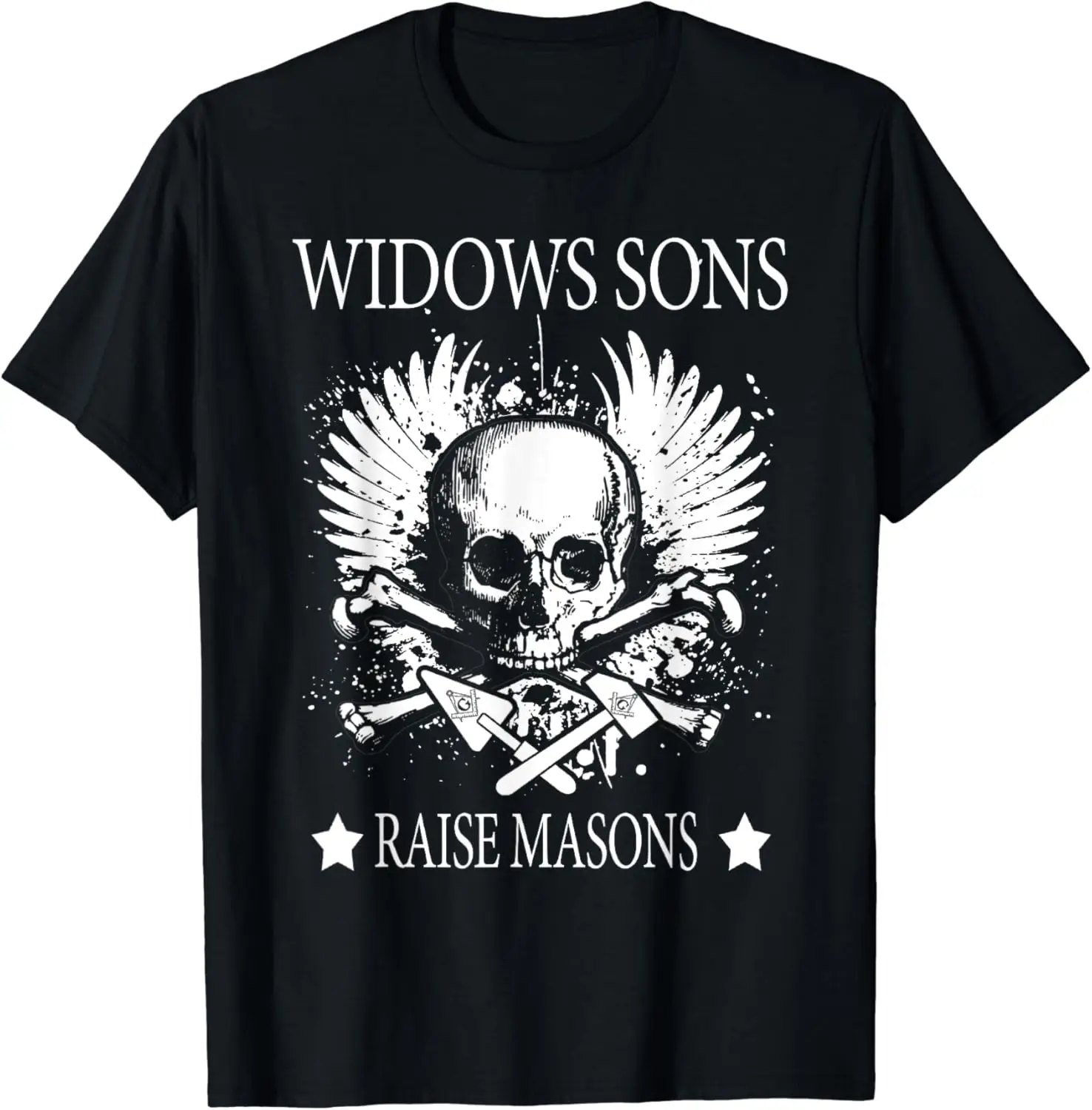 Masonic Skull Emblems Widow's Son Raise Masons T-Shirt 100% Cotton O-Neck Short Sleeve Summer Casual Mens T-shirt Size S-3XL