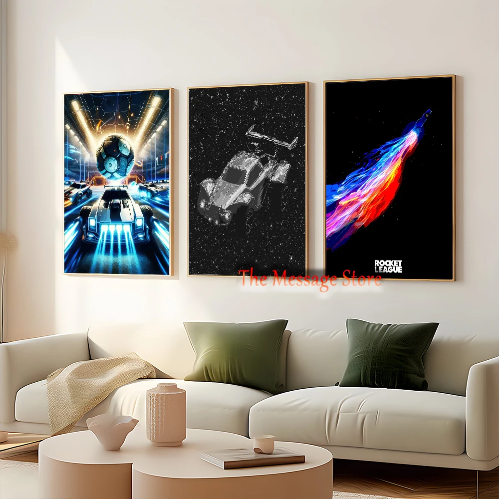 Rocket League Fennec Car Octane Car Poster Classic Racing Competitive Game Poster Gaming Room Wall Picture Canvas Painting Decor