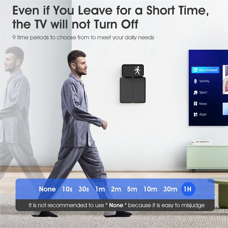 FULL-Tuya Wifi Bluetooth Rilevatore di presenza umana Sensore umano intelligente Rilevatore di onde millimetriche 24G Rilevamento del sensore di movimento