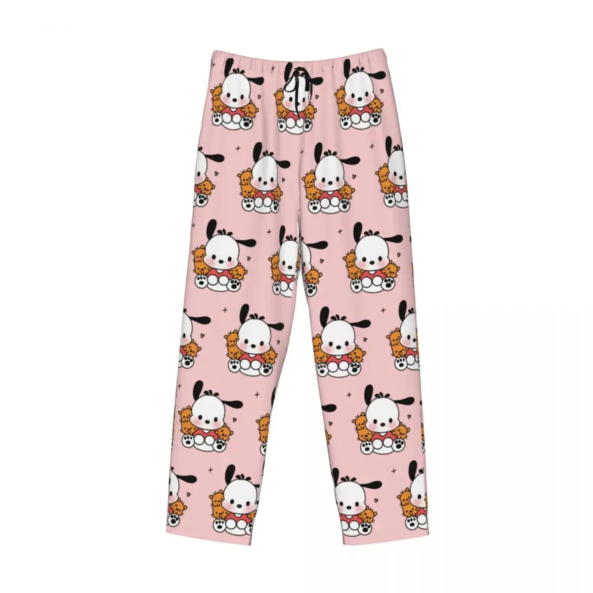 Pantalones de pijama Pochacco con estampado personalizado, ropa de dormir Kawaii para hombre, pantalones con bolsillos