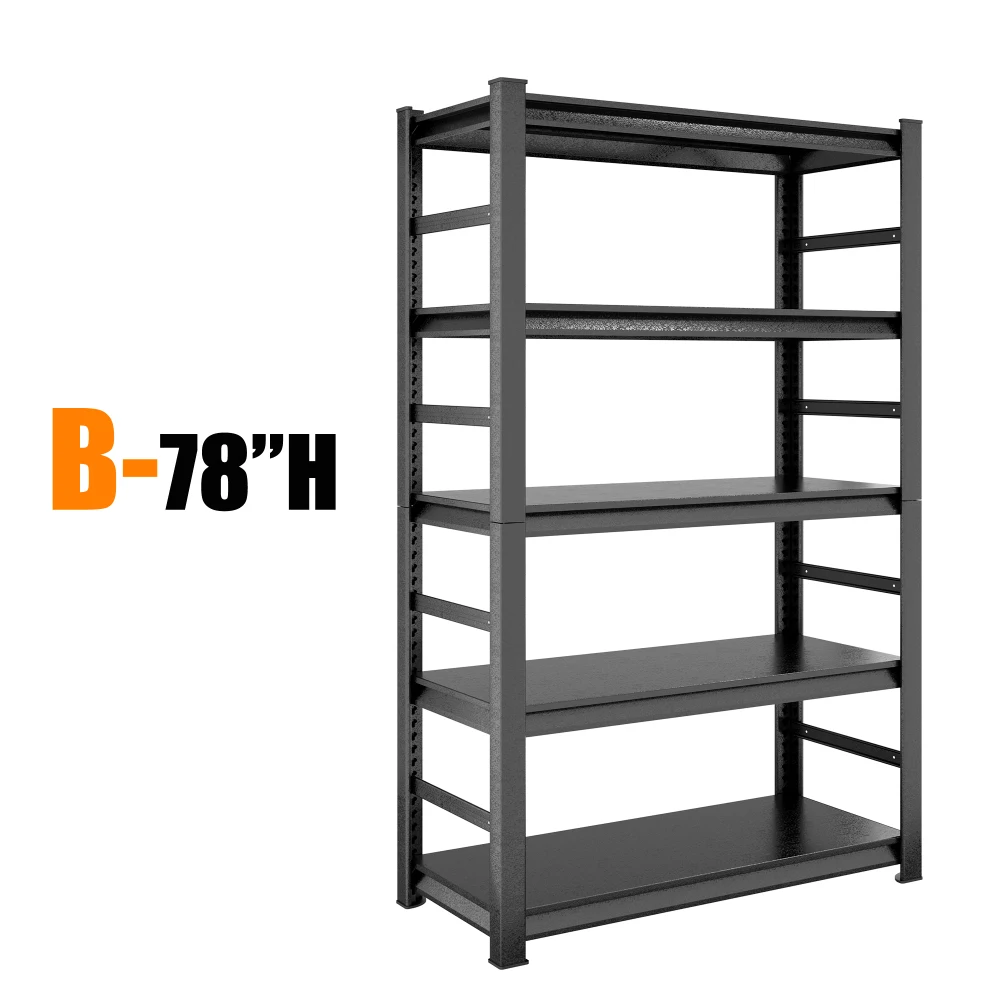 

78" H Garage Shelving Storage Shelves 2500LBS Adjustable Storage Shelf Garage Storage Shelving Units garage organizer shelves