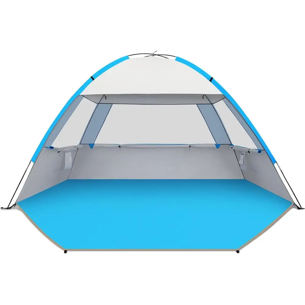 

Пляжная палатка-тент для 3/4/6/8/10 человек с защитой от УФ-излучения UP 50+, легкая и простая в установке, портативный пляжный тент.