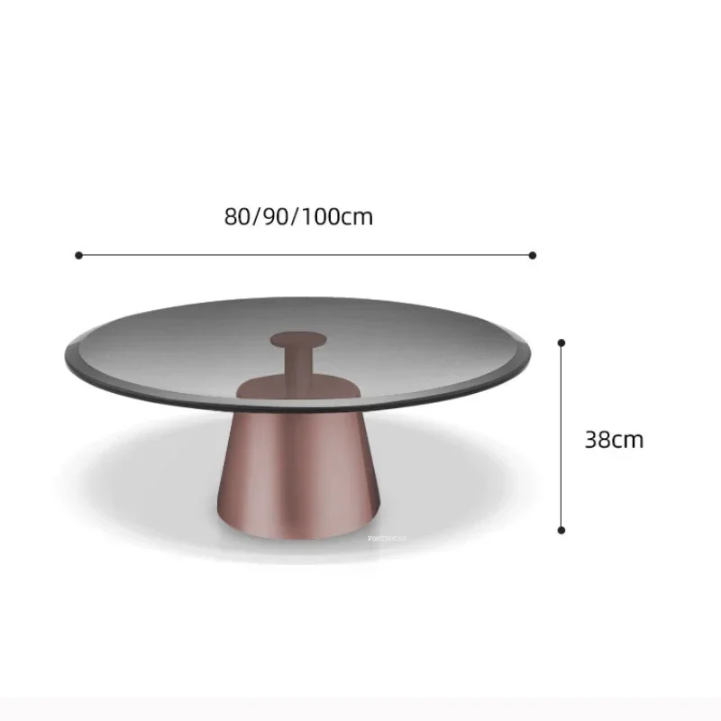 

For Tables basses rondes en verre Guatemala, table d'appoint de salon design, maison, petit appartement, or rose, luxe abordable