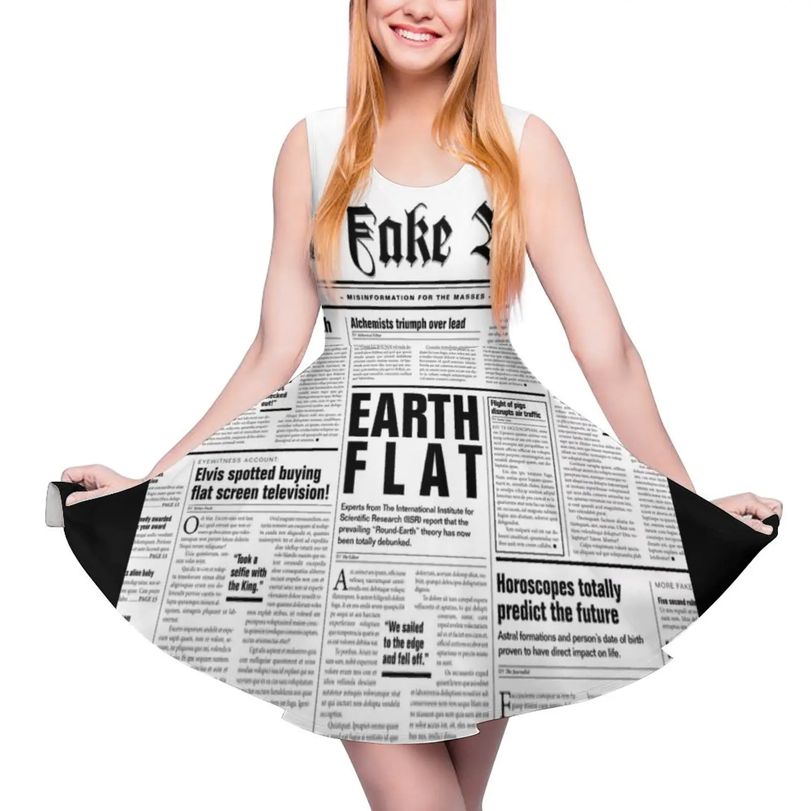 

The Fake News Vol. 1, No. 1 Sleeveless Dress summer dresses dress for woman