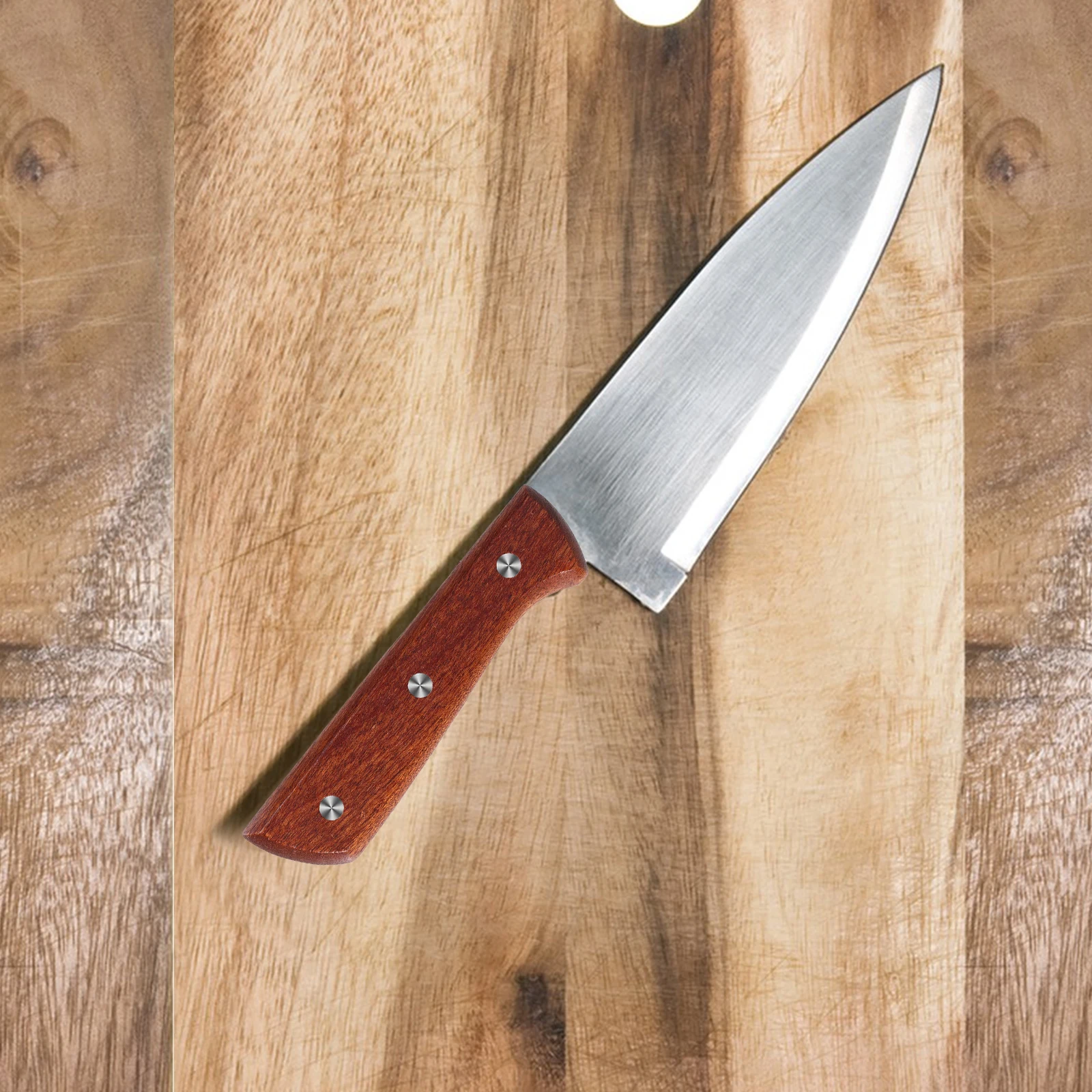 

Wood Knife Handle With Holes Kitchen Cutter Accessory Chef Handle Replacement Accessories Brown Comfortable Kitchen Knife Guards