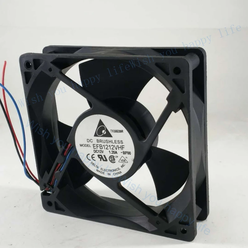 V+   EFB1212VHF for Strong wind Cooling fan DC12V 1.20A 120*120*32MM 3pin