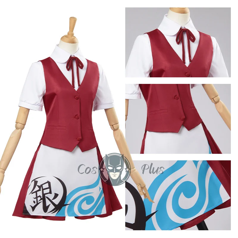 أزياء أنيمي جينتاما كاجورا التأثيرية تعمل في مقهى فستان مُصمم حسب الطلب بدلة عيد الميلاد المثيرة للنساء