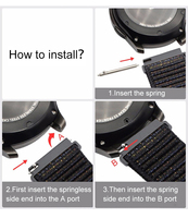 For Fossil Gen 4 Q Venture HR/Gen 3 Q Venture Smart Watch Band Women Bracelet For Ticwatch C2 18MM Sports Nylon Loop Band