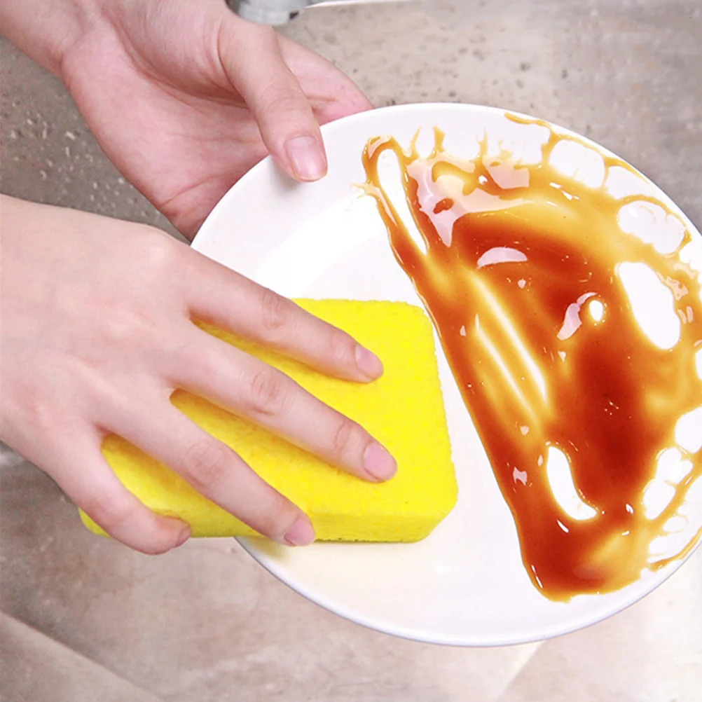 

6 шт., губка для чистки кухни, утолщенная яркая цветная многоразовая губка для чистки, компактные многофункциональные аксессуары для чистки