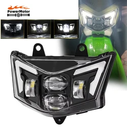 For Kawasaki Motorcycle LED Headlamp With Hi-Lo Beam Motocross Headlight D-Tracker 125 KLX125 150 2010-2016 KLX450R 2008-2021