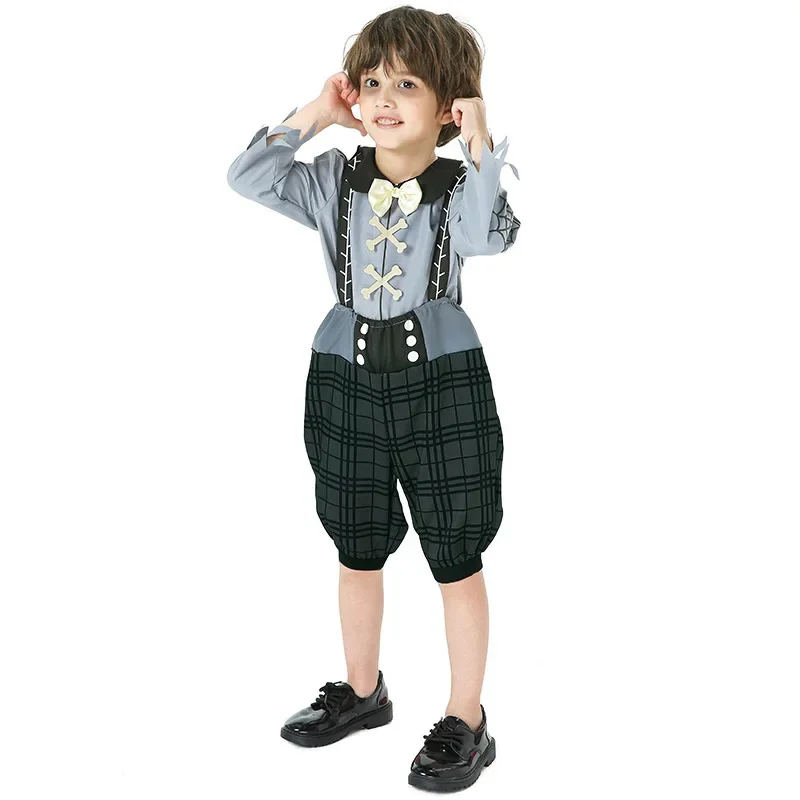 Costumes d'Halloween Cosplay pour Enfants, Fantôme, ix, Zombie