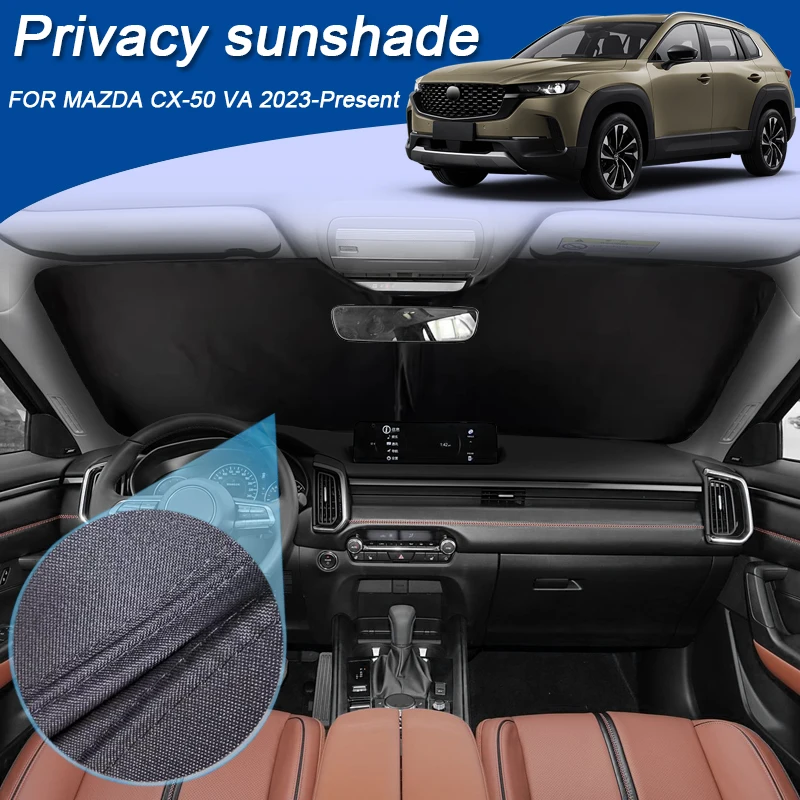 

Car Black Window Privacy Sunshade For MAZDA CX-50 VA 2023-Present Auto Anti-UV Heat Insulation Protect Cover Interior Accessory