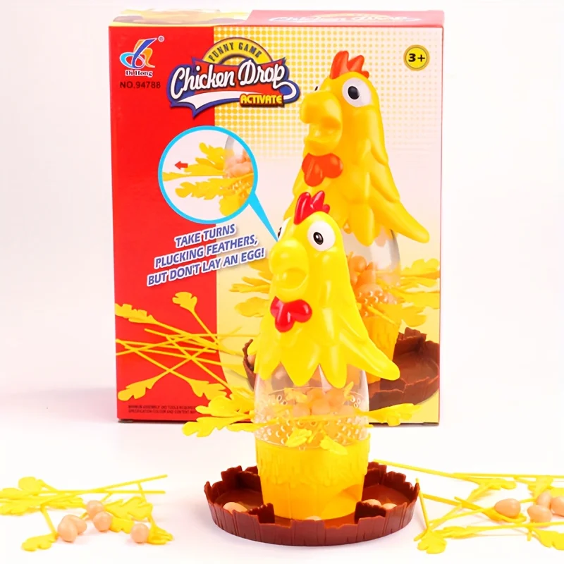 

Chicken Drop Game, Fun Family Party Game, Colorful Chicken Toy, Suitable for Kids and Adults