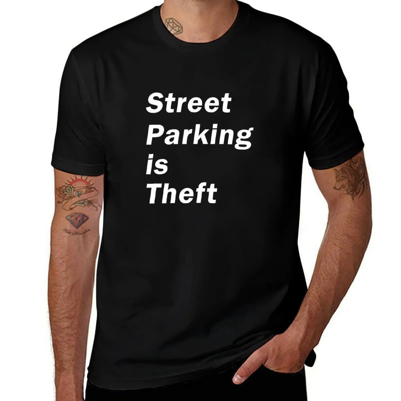 

Theft Street shirt shirts t essential t planners, T-Shirt man the shirt bicyclists cotton graphic is Parking funny urban t for
