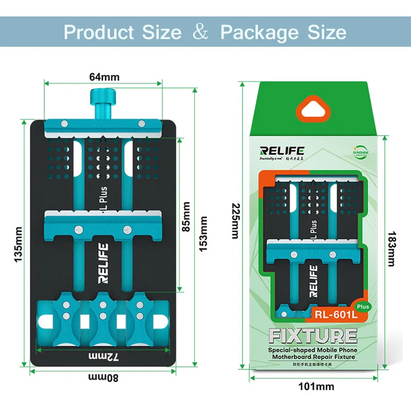 Imagem -05 - Relife Especial-shaped Motherboard Reparação Chip Fixação Design Dissipação de Calor Fixação Multi-funcional Rl601l Plus