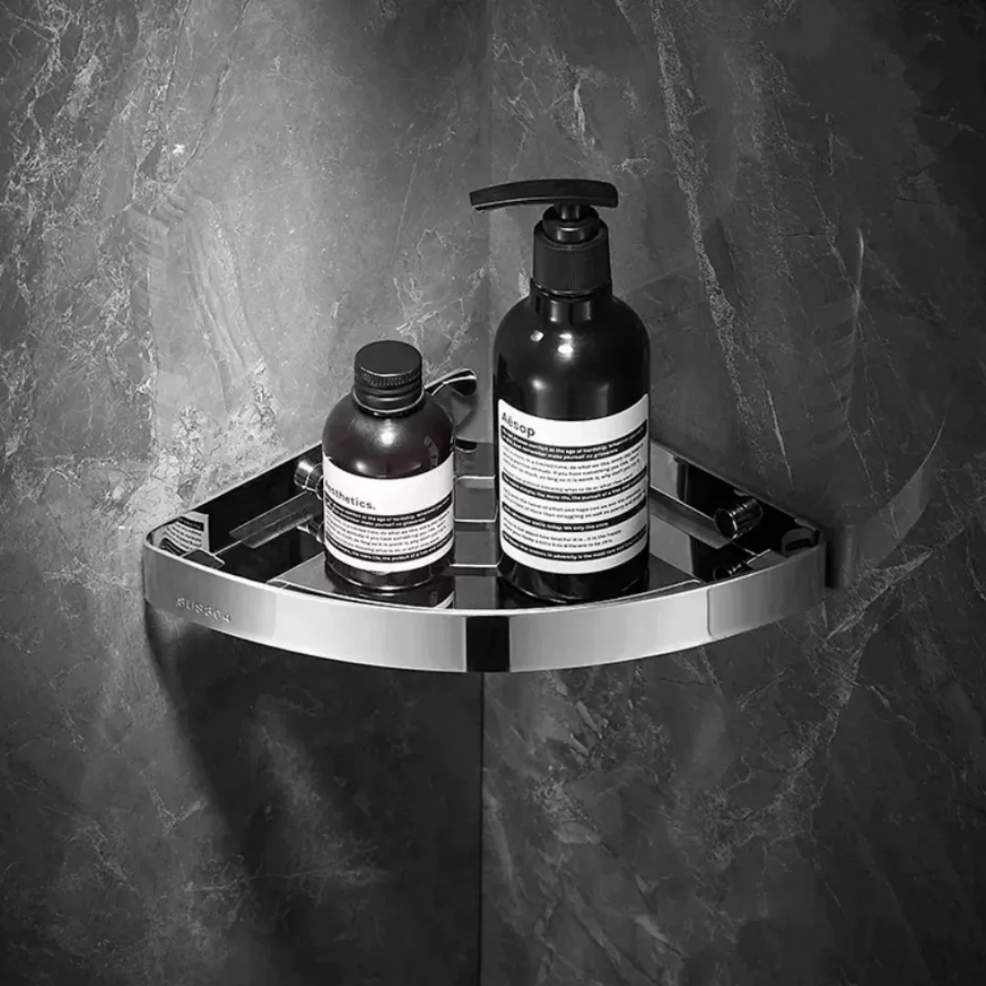 Rose Gold Corner Shelf Stainless Steel Gold Bathroom Shelf Grey Bath Shower Shelf Bath Shampoo Holder Basket Holder Corner shelf
