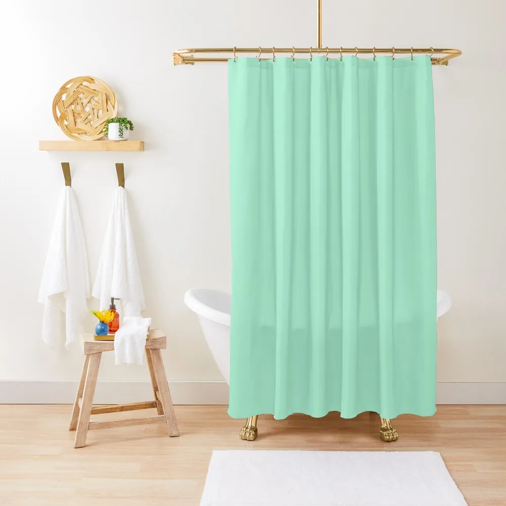 

Magic Mint - Soft Cyan Colour Shower Curtain Shower For Bathrooms Bathroom Showers Modern Accessory Bathrooms Curtain