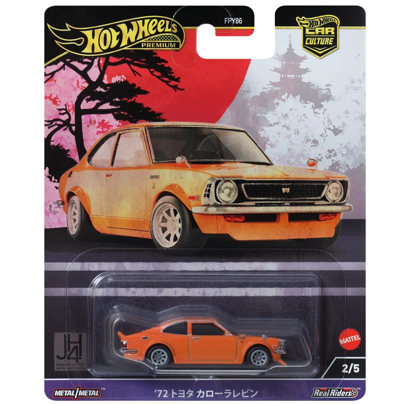 2024 Hot Wheels Premium Car Culture Japan Historics 4 Mazda RX-3 Nissan Fairlady Skyline Toyota Corolla 1/64 Car Model Toy FPY86