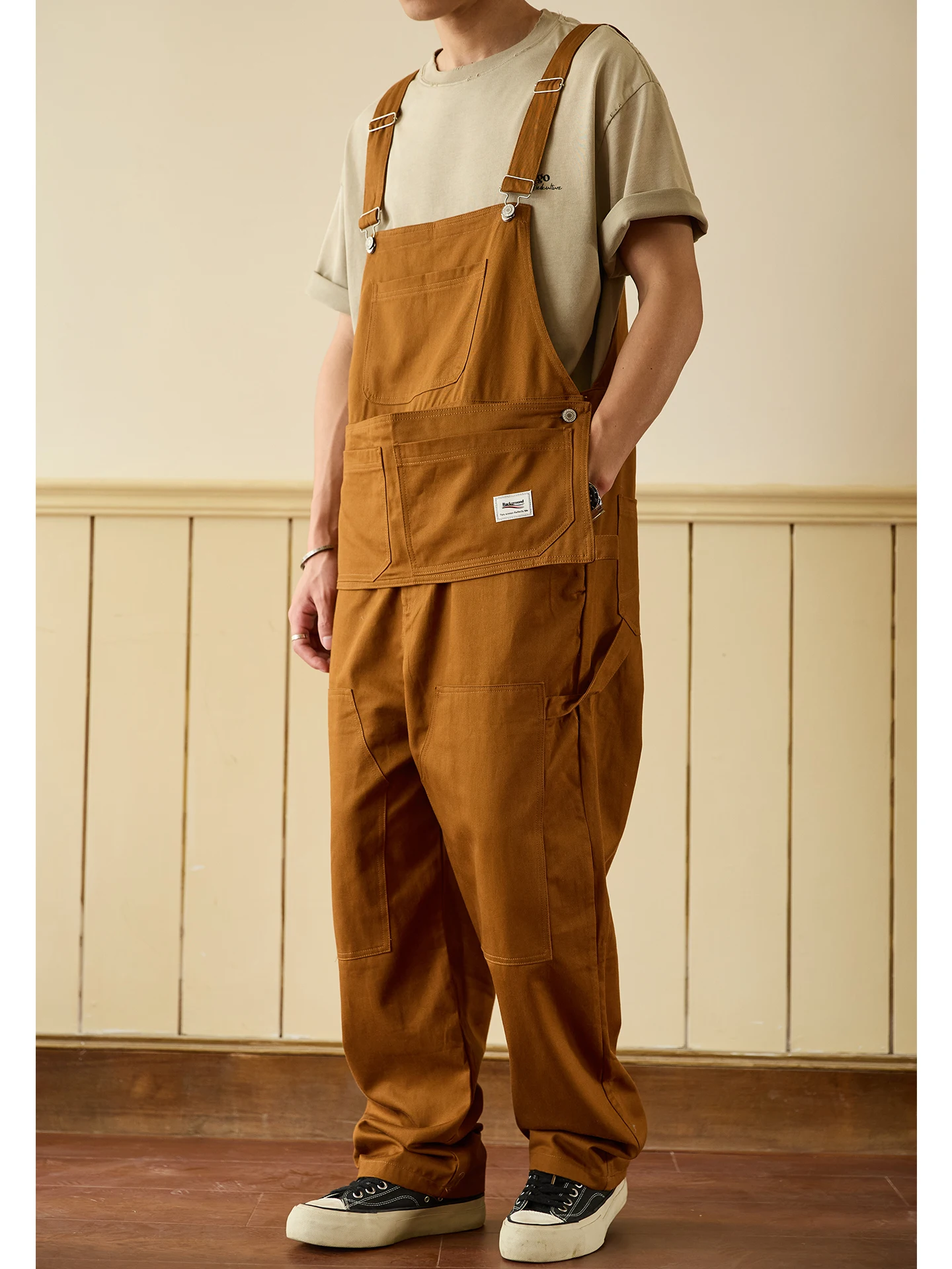 

American Sle Casual Overalls Loose Fit Men's And Women's Straight Leg Cargo Pants Youthful Durable Cotton Workwear