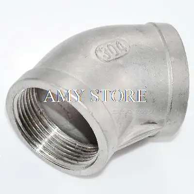 

45 Degree Elbow 3/4" Female Fitting 150# 304 Stainless Steel Pipe Biodiesel Degree NPT