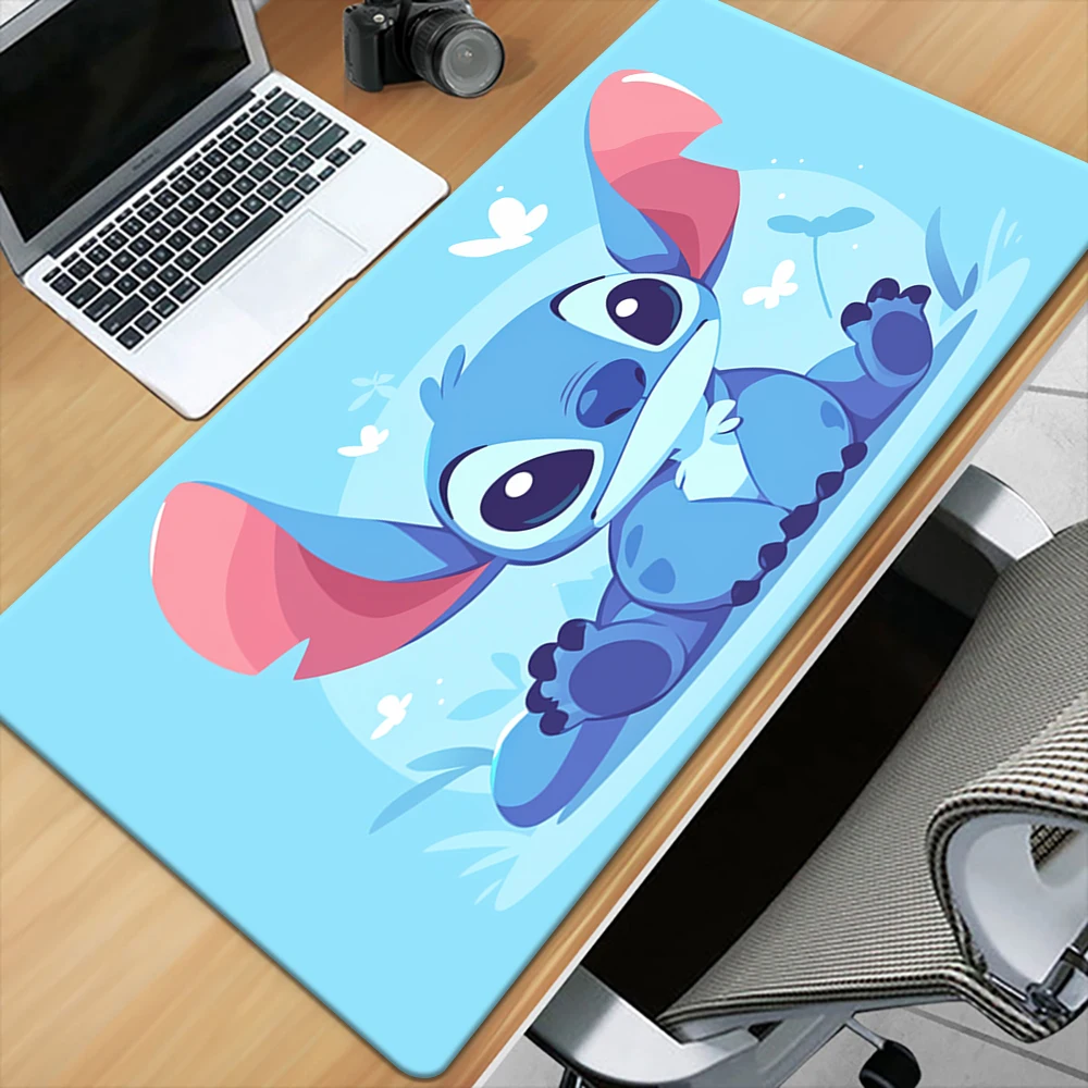 Lilo & Stitch Cartoon HD Printing Gaming Mousepad Computer Lock Edge Natural Rubber E-sports Desk Pad Large Mouse Pad