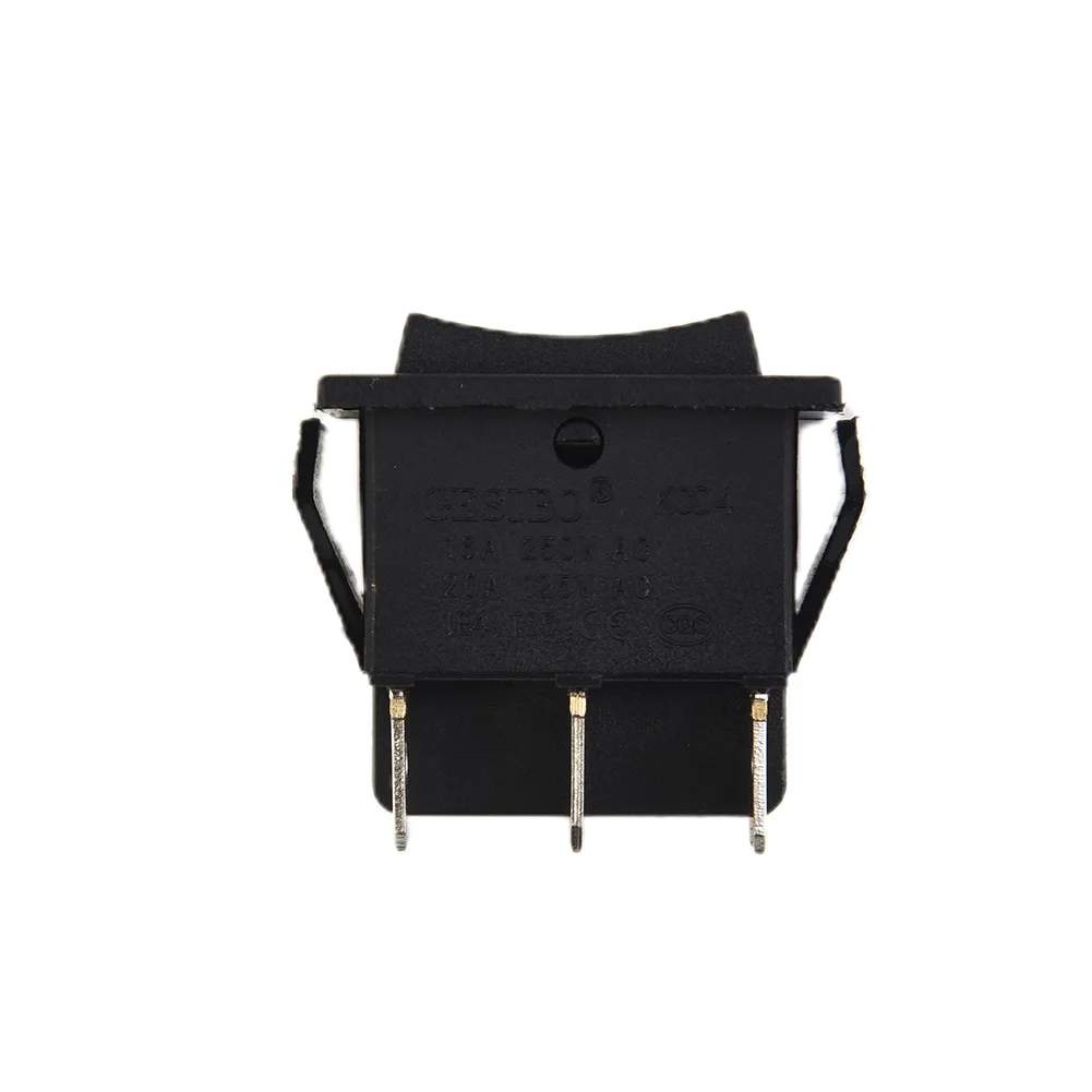 Black Rocker Switch 1.26x1.02x1.30inches AC 250V Electrical Plastic+Metal Replacement Useful Practical Portable