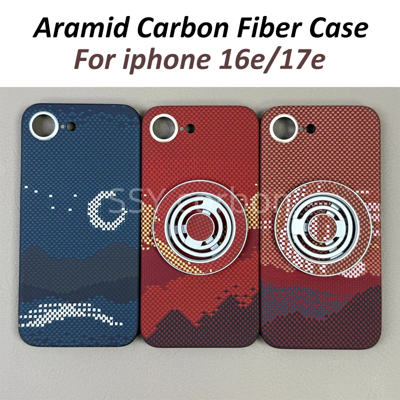 

Premium Aramid Fiber Case For Apple iPhone 17E Kevlar case 16E luxury carbon fiber ultra-light ultra-thin protective case