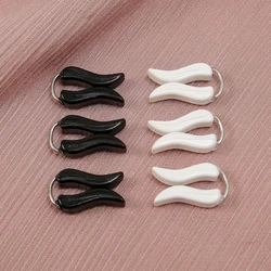 6 Pcs Black and White Scarf Holder Fashionable Plastic Scarf Clip Reliable Shawl Clasps Decoration Trendy Accessory