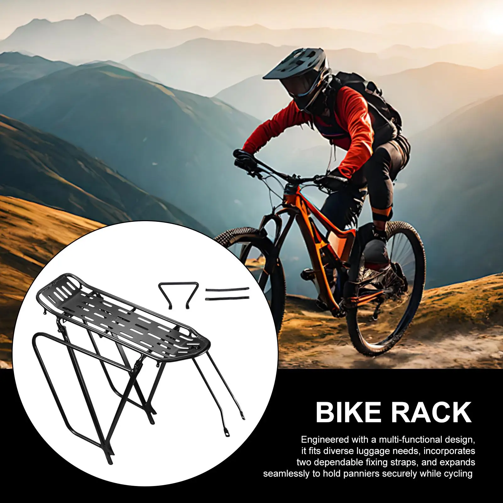 

Rear Rack For Bikes Mountain Road Bicycles Rear Racks Lightweight Bike Stand Accessory For Storage Luggage Bikepacking Cycling