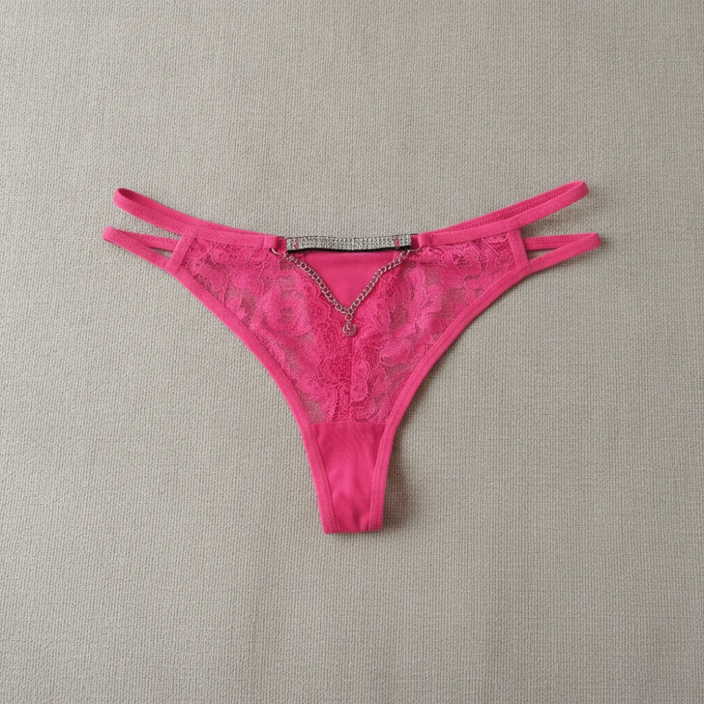 Atmungsaktive, tief sitzende Spitzenblumen-Tangas, nahtlose Unterhosen, Bikini-Slips, dünne Spitzen-T-Back-Höschen für den täglichen Gebrauch. – Detail 12