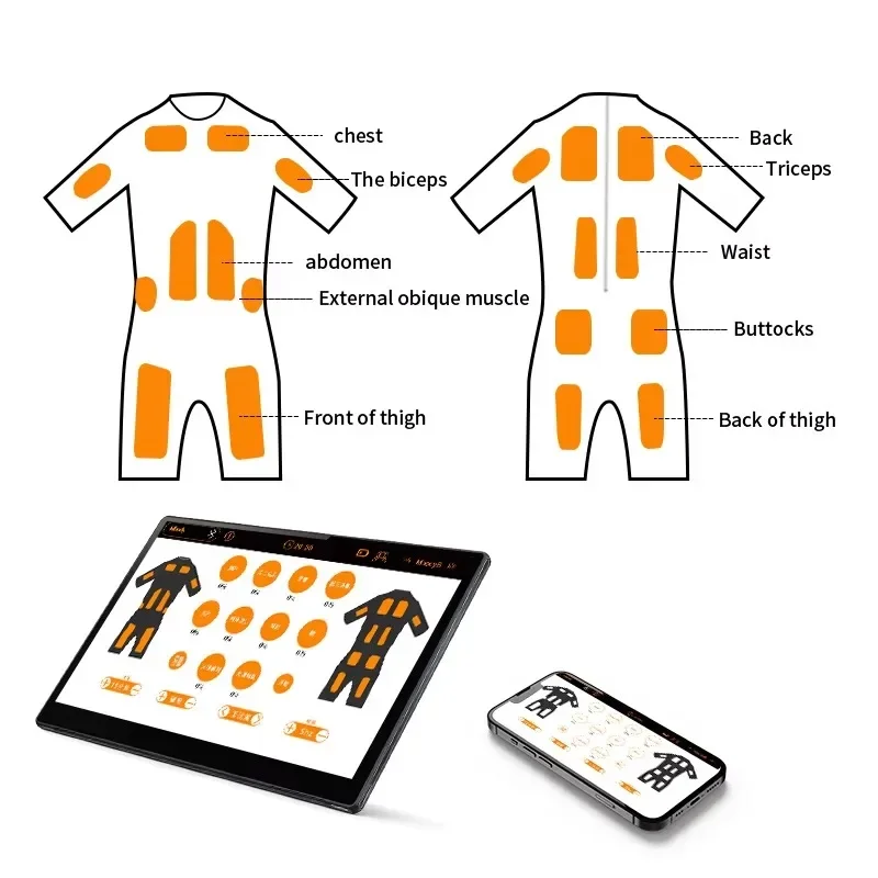 Wireless Ems Power Suit Machine Ems Training Suit Electro Stimulation Ems Suit