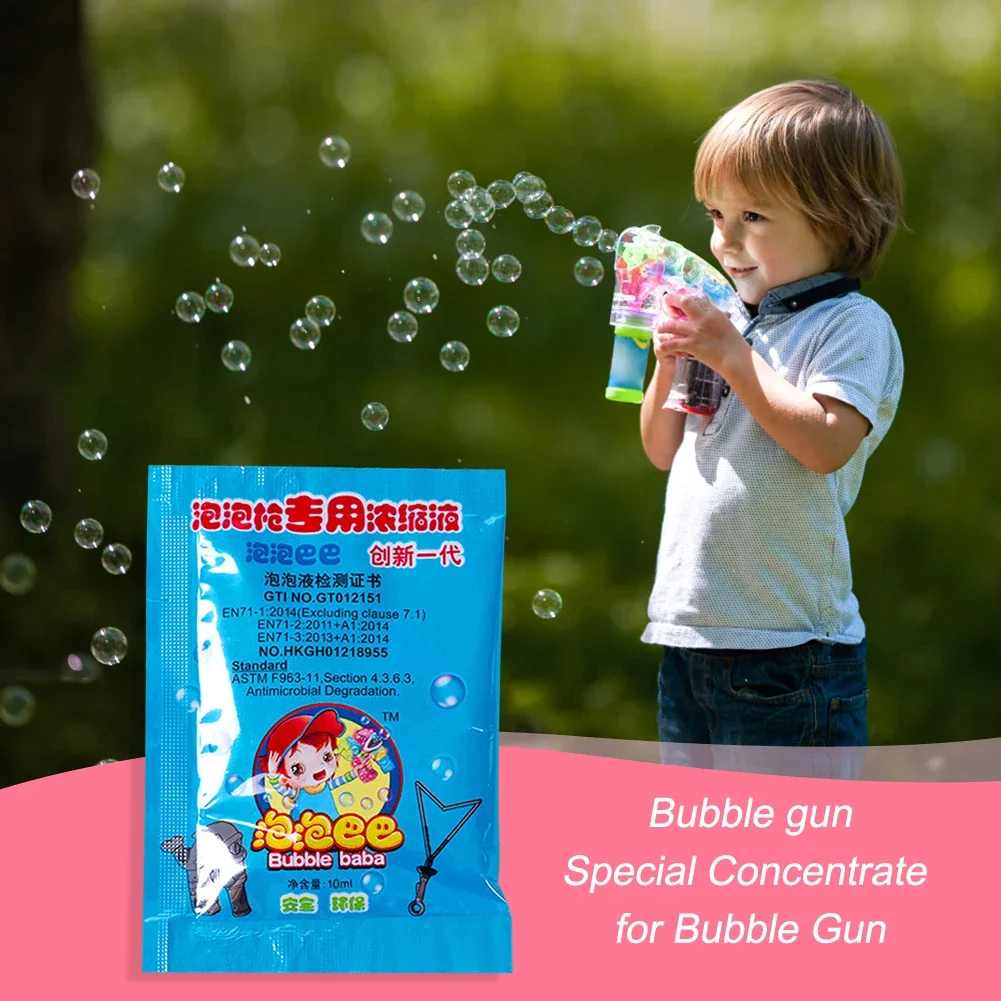 New 10ml Concentrate Bubbles Liquid Soap Water Bubble Gun Accessories Soap Bubble Liquid Bubble Refills Children\'s Toys