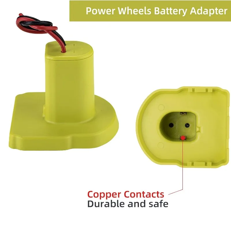 

Адаптер силового колеса для Ryobi 18 В P108 P107 P102, разъем питания основания аккумулятора, разъем адаптера аккумулятора «сделай сам», для радиоуправляемых игрушечных автомобилей