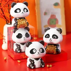 1pc Solar Powered Cartoon Swing Panda Car Dashboard Shaking Head Decor Auto Interior Panda Figurines Toy Cars Accessories