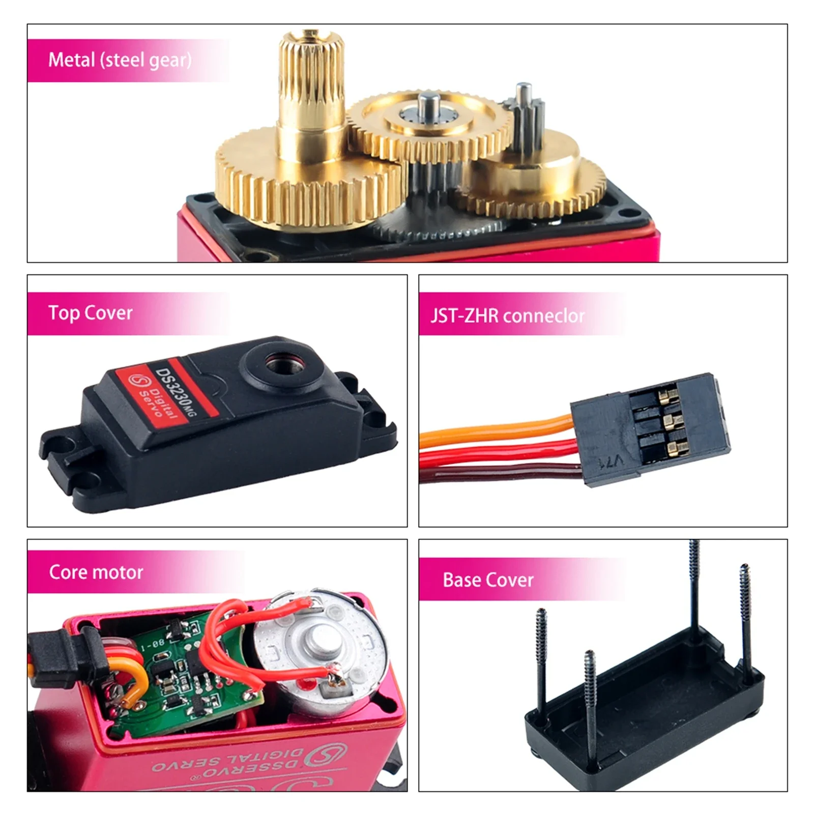 DS3230 30KG High Torque Digital Servo 6.8V 180/270 Degree Waterproof IP66 with 25T Metal Arm