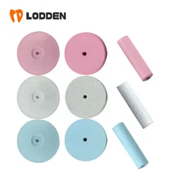 LODDEN 100pcs Dental Lab ruote in gomma siliconica frese a punta in gomma siliconica dentale grossolane/medie/fini 22mm per la lucidatura della ceramica