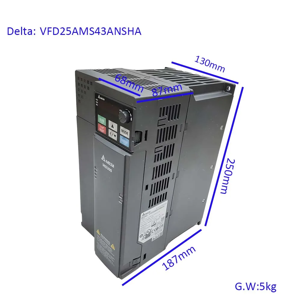 Genuine Delta MS300 Series AC Drive VFD025AMS43ANSHA 11kW