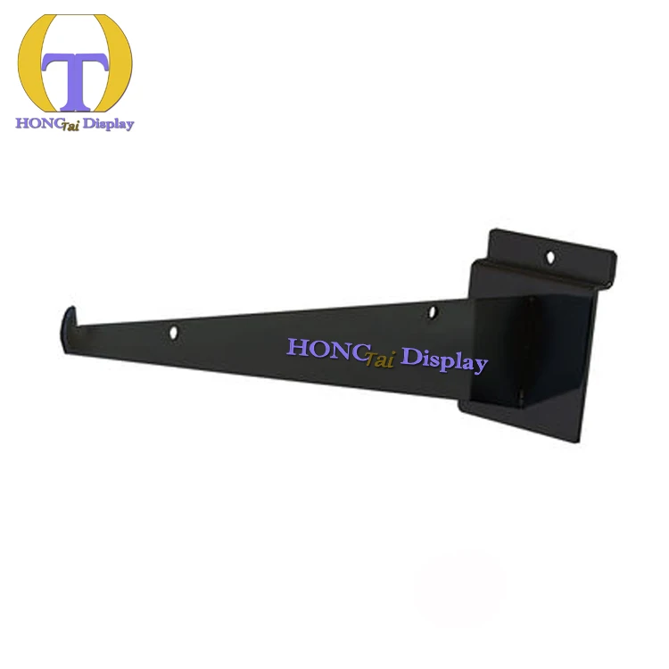 

Custom.China Factory 8"10"12"14" Chrome White Black Slatwall Shelf Bracket for Store