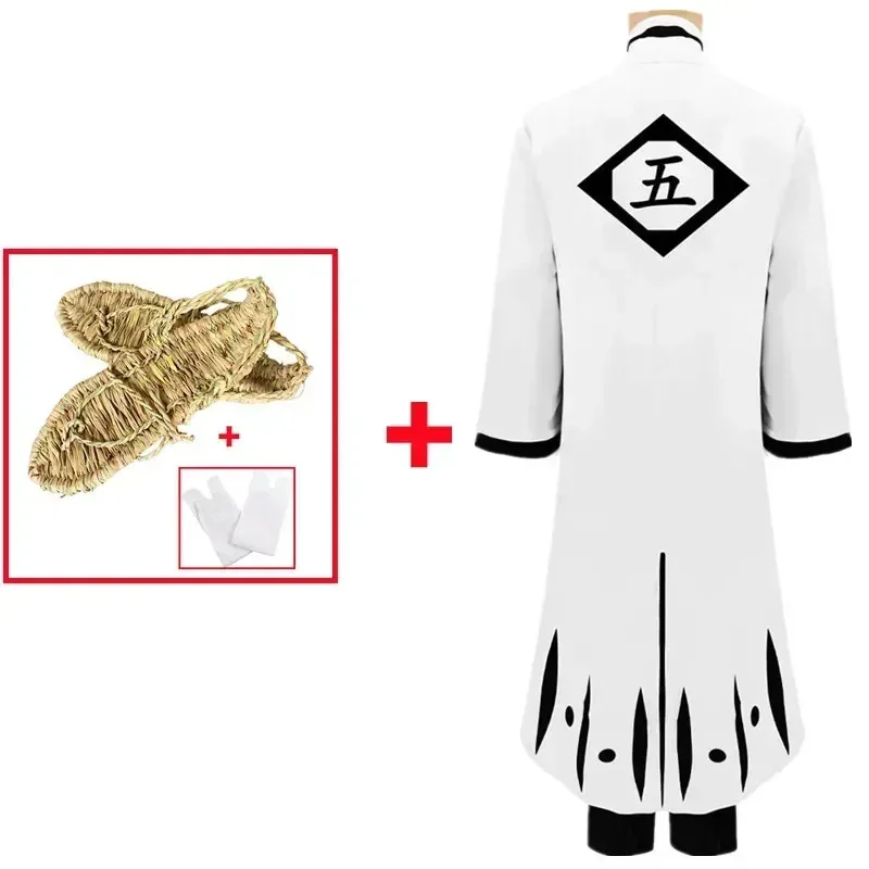 

Аниме Bleach Aizen Sousuke Thousand Year Blood War Косплей Костюм 5th Division Капитан Кимоно Arrancar Униформа Halloweenb; 4.f'7