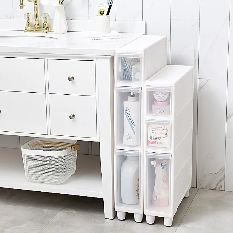 Armários de fenda de cozinha, armários de armazenamento móveis, banheiro doméstico, armários de armazenamento multifuncionais