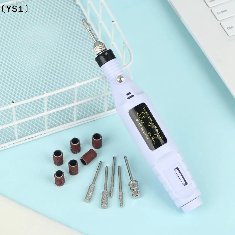 〔YS1〕Electric Nail Sander Drill Set Adjustable Speed Manicure Pedicure Tool Kit With 6 Bits For Acrylic Nails Gel Polish Removal