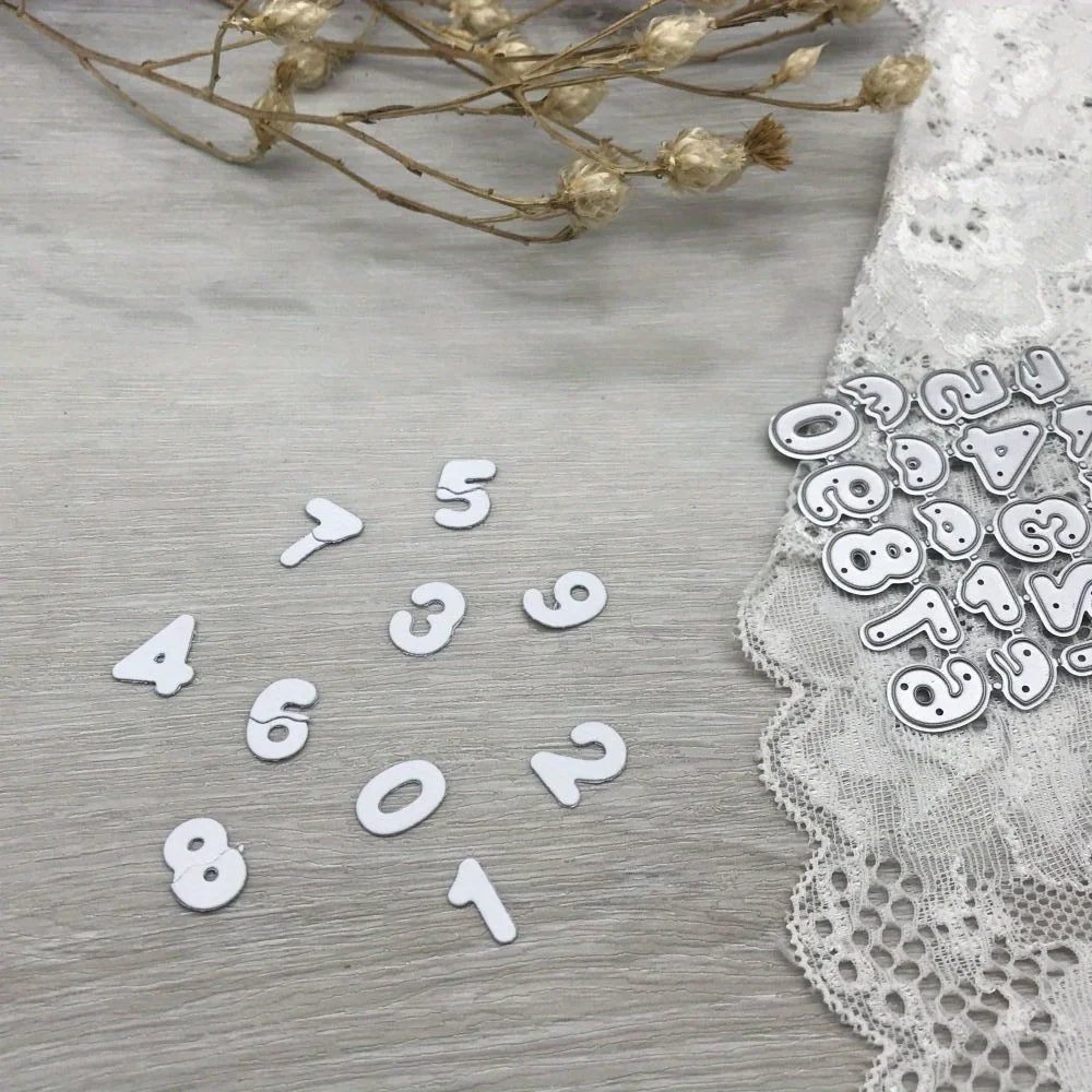 

1pcs metal cutting dies cut die mold numbers decoration Scrapbook paper craft blade punch stencils dies
