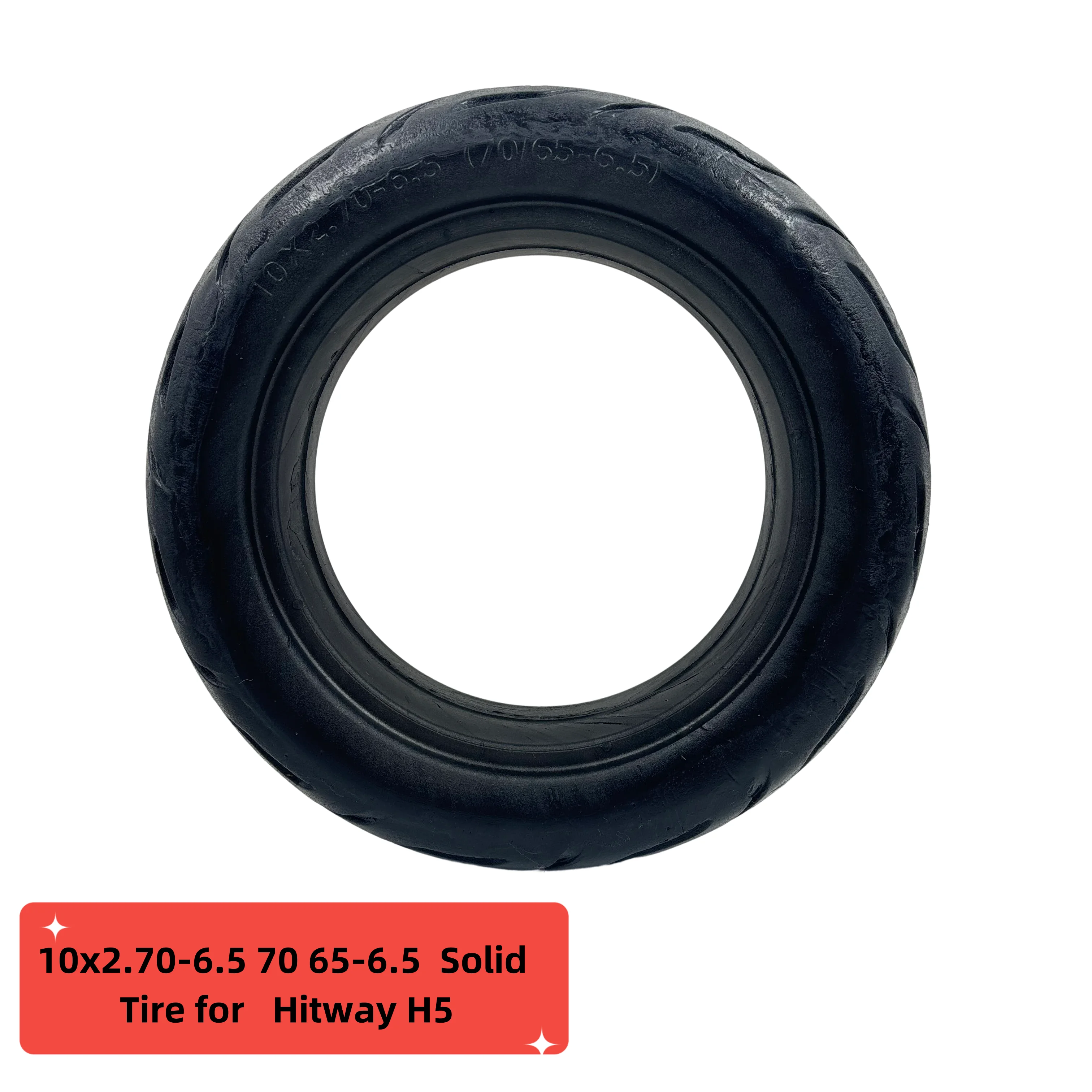 

10 inch Solid Tyre 100 Brand New 10x2.70-6.5 70 65-6.5 Rubber Solid Tire 10 Inch 1pcs Black For Hitway H5 Electric Scooter