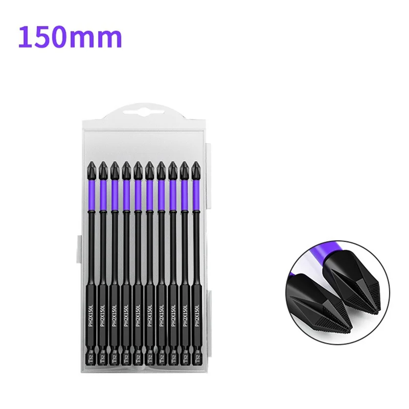 F-T PH2 磁気バッチヘッド クロスドライバー インパクトドリルビット ネジ 65mm 滑り止め 電動ドライバー 電動工具 簡単に使用できます