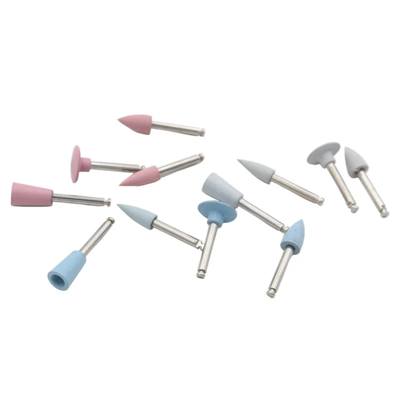 10pcs Dental Silicone Grinding Heads Teeth Polisher For Low Speed Contra Angle Handpiece Polishing Dentistry Instrument