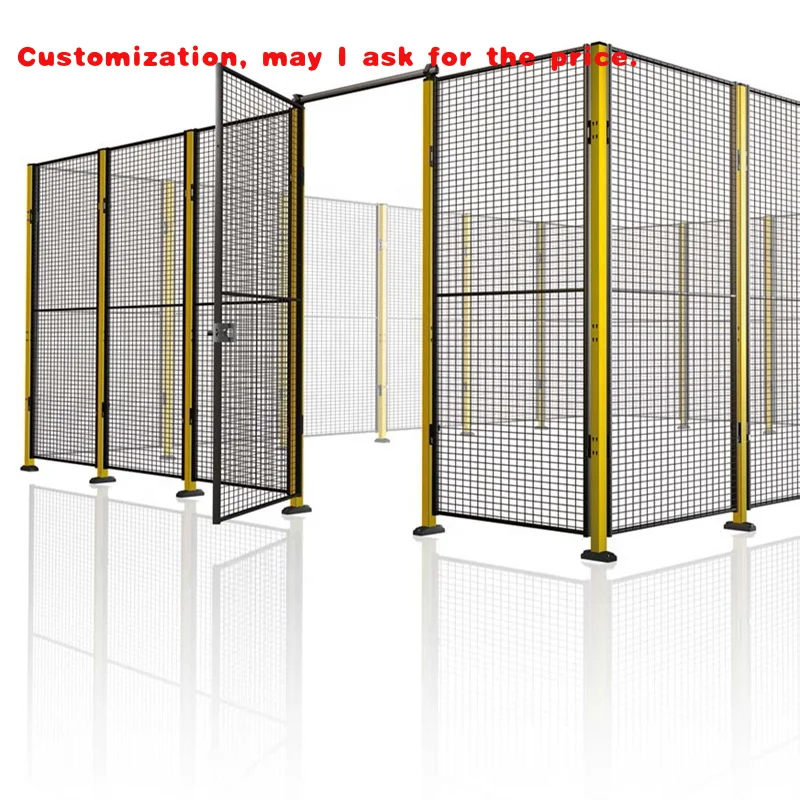 custom.Vichnet Workshop Production Line Fencing Safety Guarding Metal Post Fence Iron Wire Mesh Robot Boundary Wall Fencing